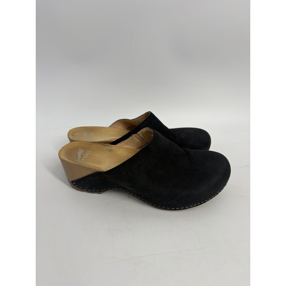 Dansko Talulah Mule Women's 36 / 6 Black Leather Slip-On Wedge Comfort Classic